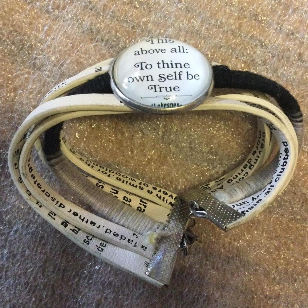 Inspirational Quote Shakespeare Bracelet